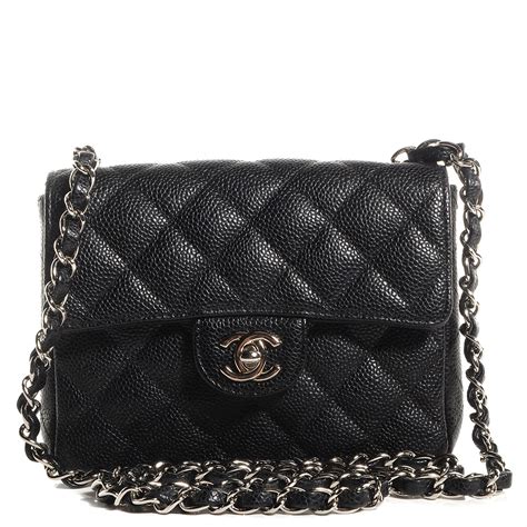 chanel mini 7 square caviar|CHANEL Caviar Mini Square Flap Black.